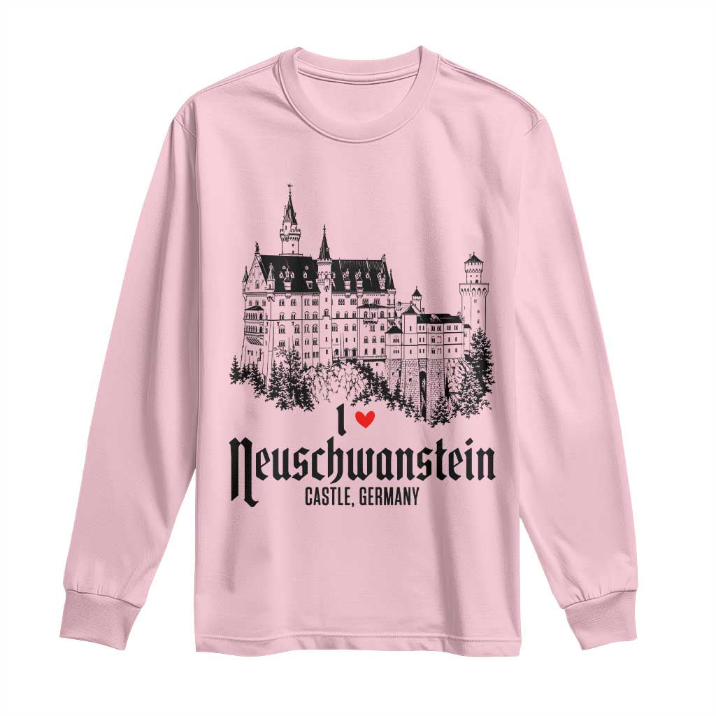Neuschwanstein Castle Lover Long Sleeve Shirt Vintage Bavaria I Love Germany