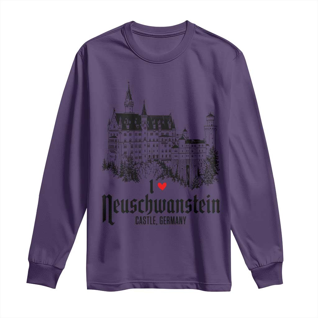 Neuschwanstein Castle Lover Long Sleeve Shirt Vintage Bavaria I Love Germany