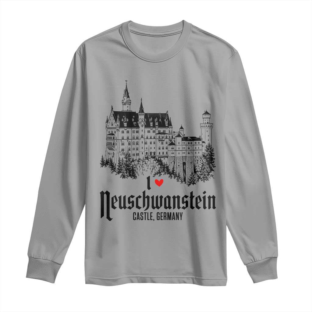 Neuschwanstein Castle Lover Long Sleeve Shirt Vintage Bavaria I Love Germany