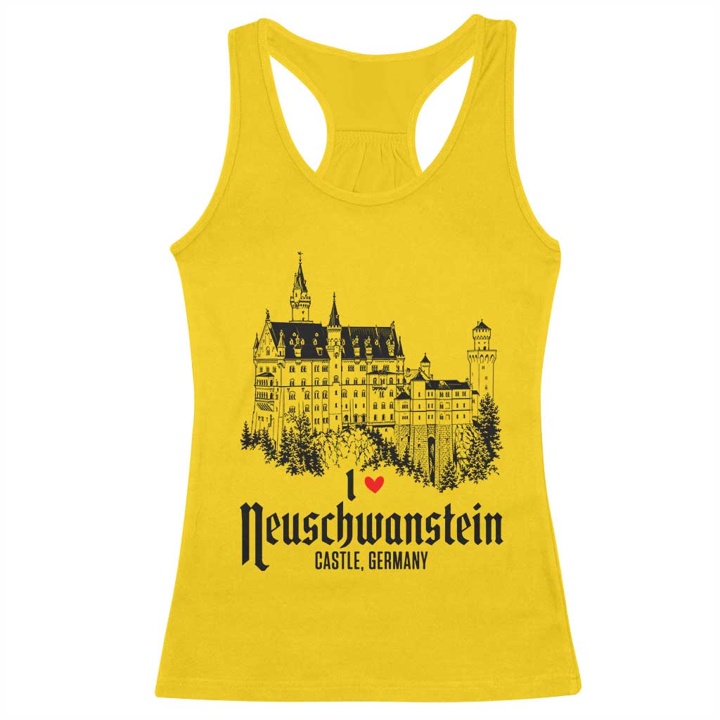 Neuschwanstein Castle Lover Racerback Tank Top Vintage Bavaria I Love Germany