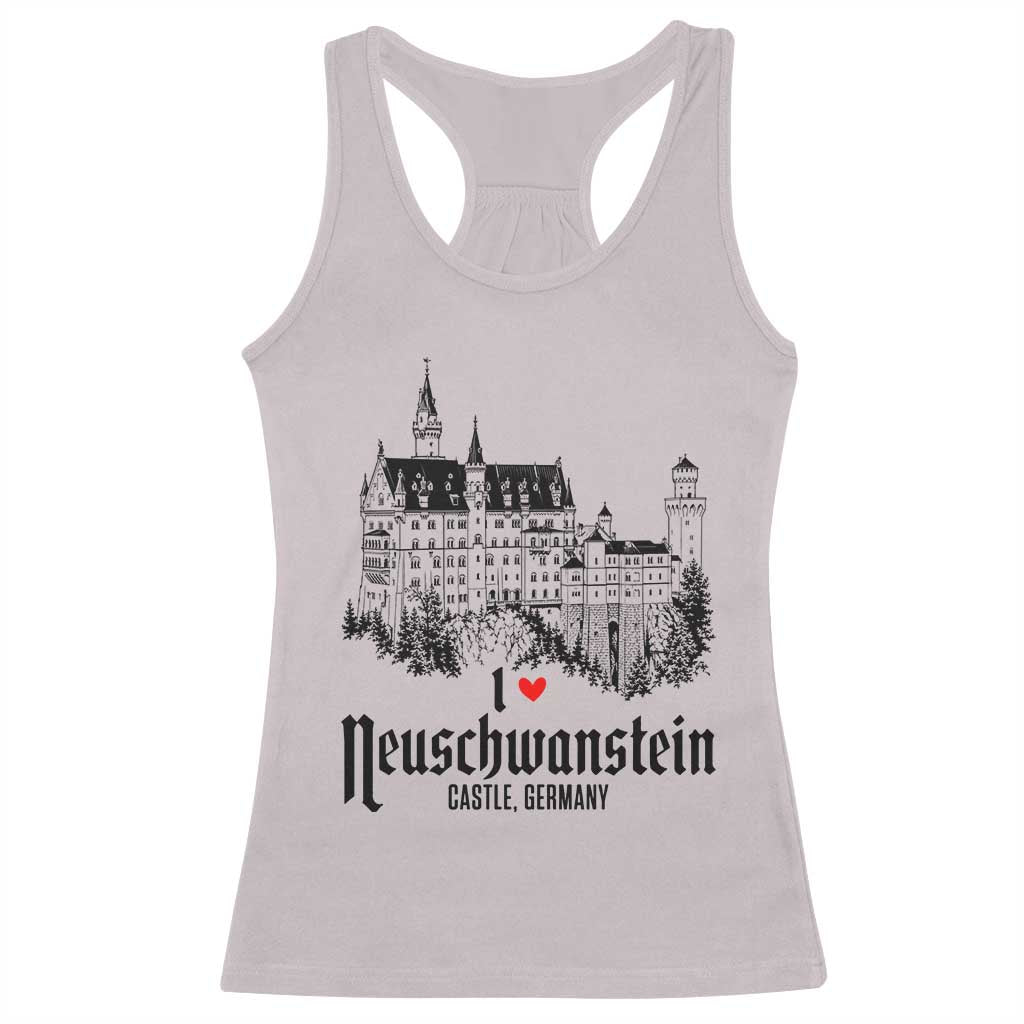 Neuschwanstein Castle Lover Racerback Tank Top Vintage Bavaria I Love Germany