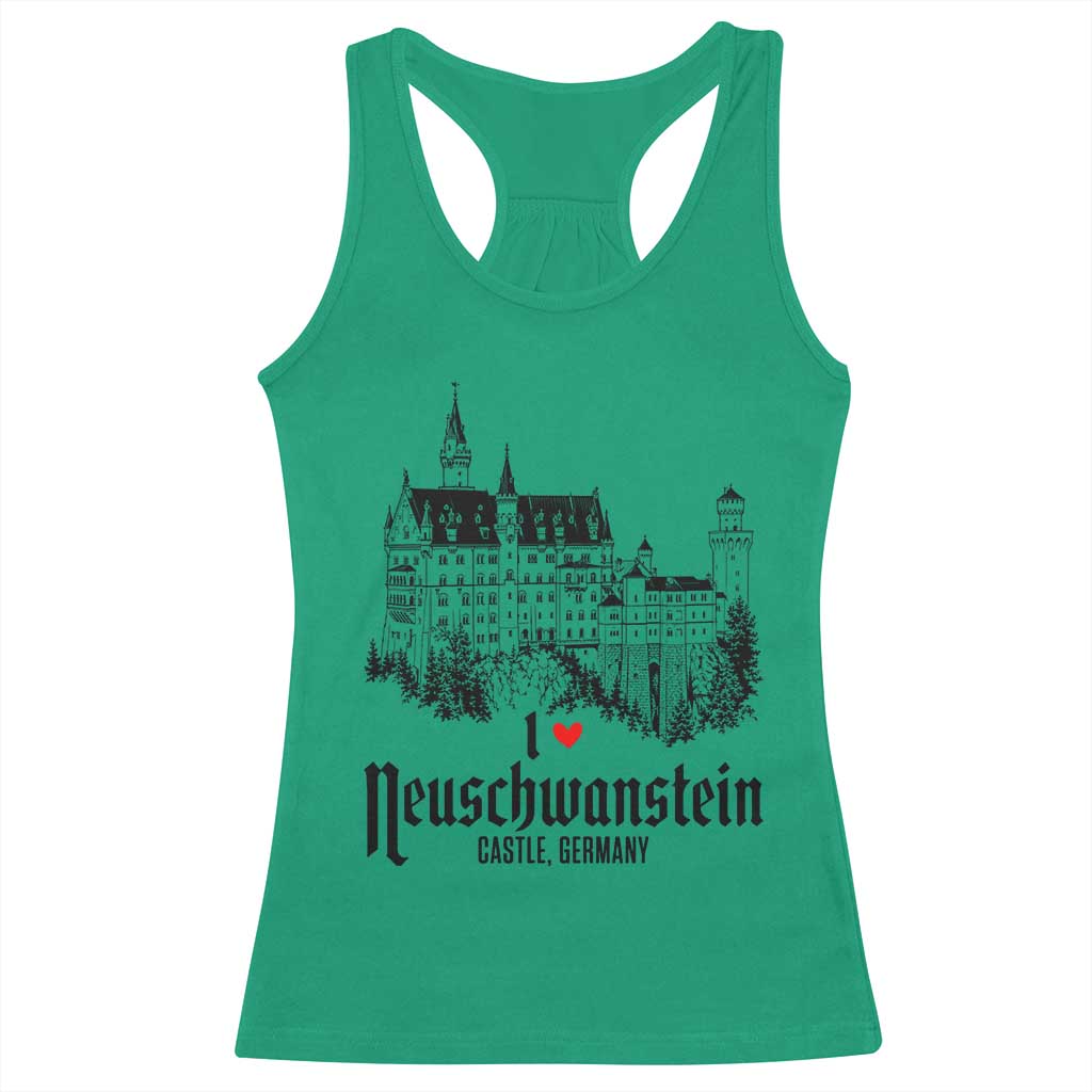 Neuschwanstein Castle Lover Racerback Tank Top Vintage Bavaria I Love Germany