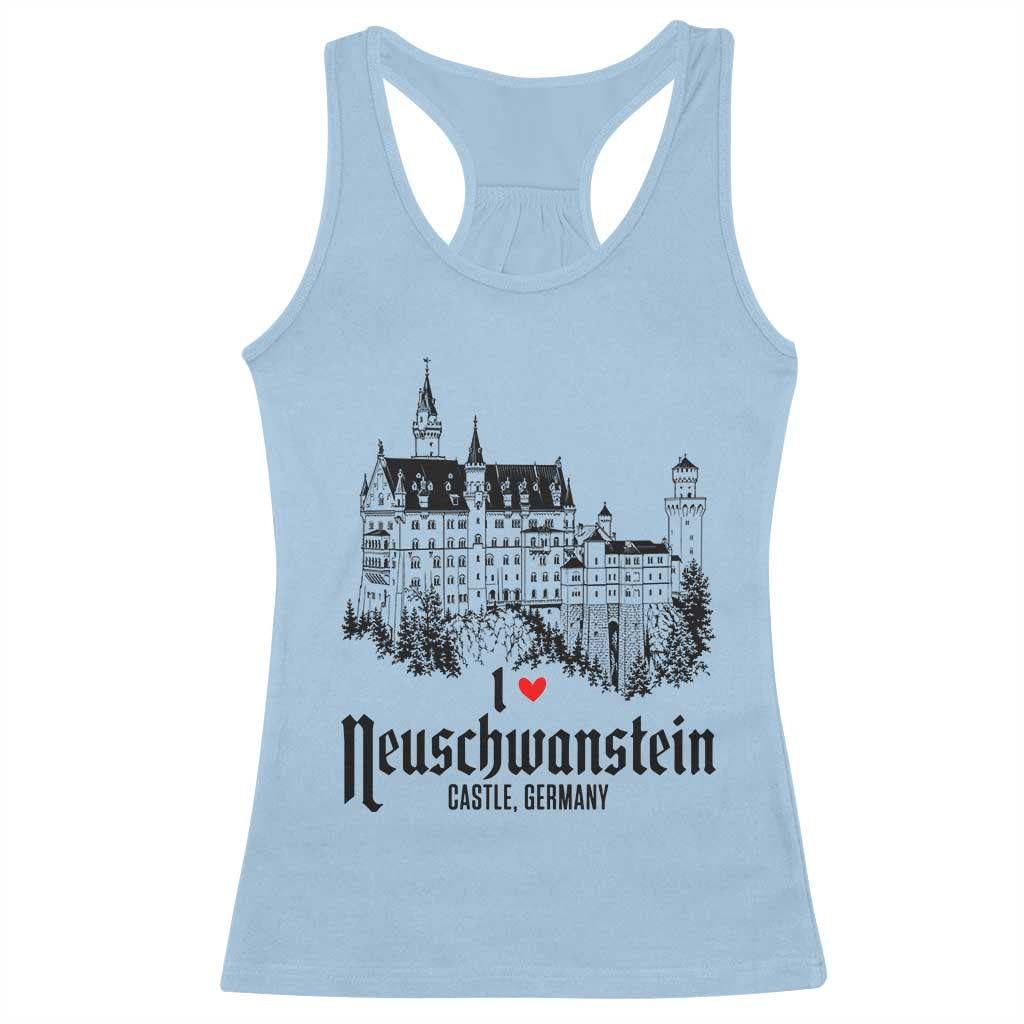 Neuschwanstein Castle Lover Racerback Tank Top Vintage Bavaria I Love Germany