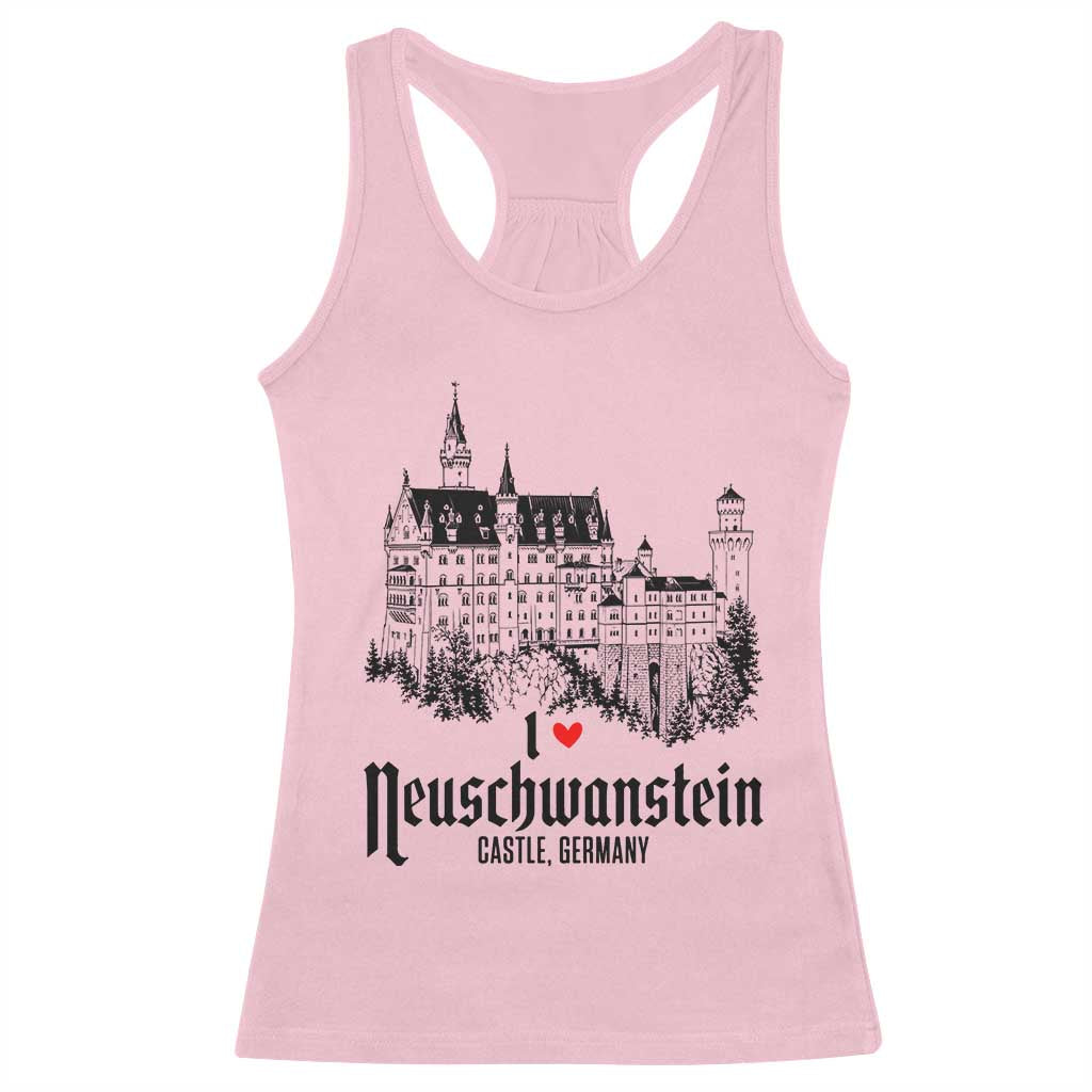 Neuschwanstein Castle Lover Racerback Tank Top Vintage Bavaria I Love Germany
