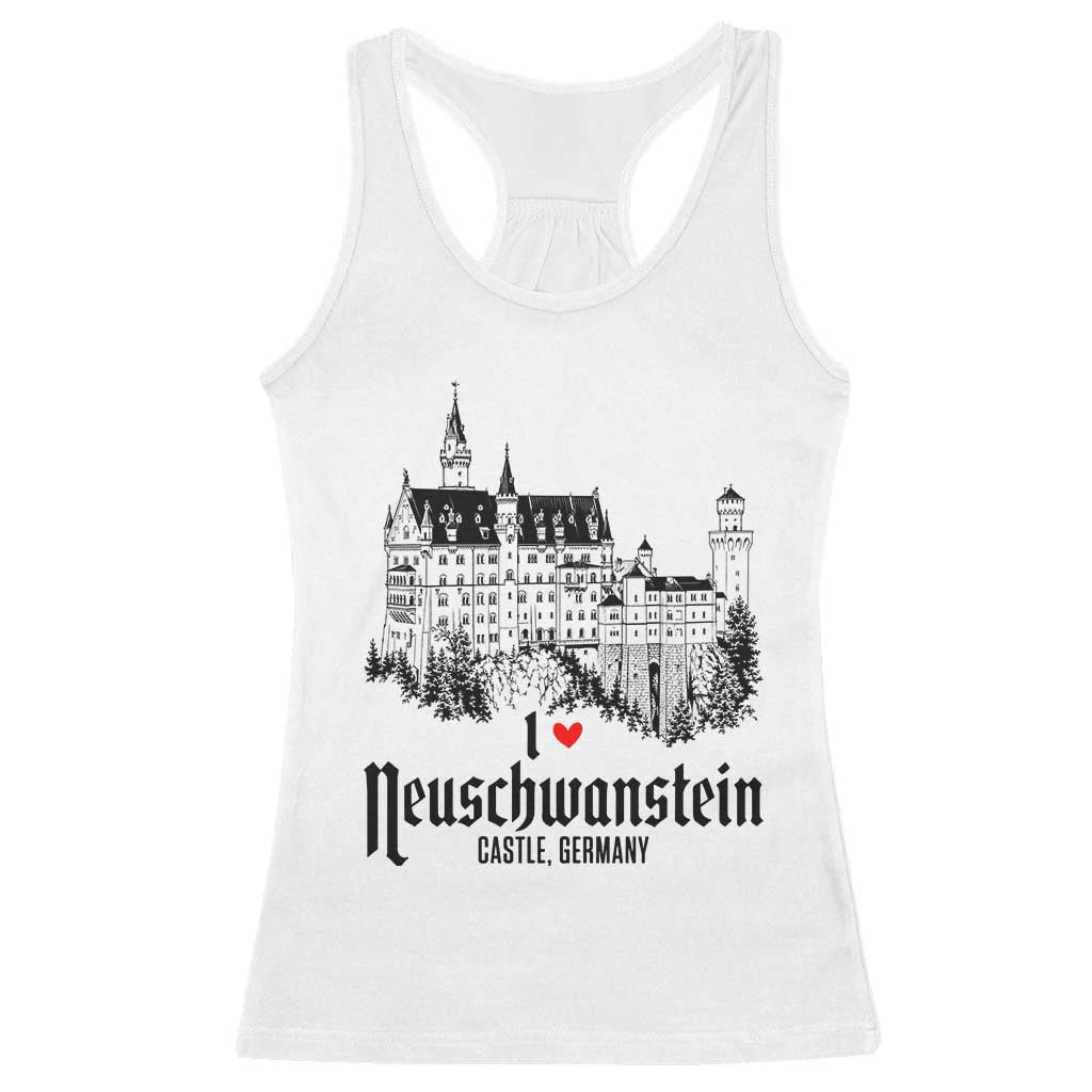 Neuschwanstein Castle Lover Racerback Tank Top Vintage Bavaria I Love Germany