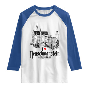 Neuschwanstein Castle Lover Raglan Shirt Vintage Bavaria I Love Germany