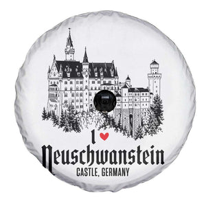Neuschwanstein Castle Lover Spare Tire Cover Vintage Bavaria I Love Germany