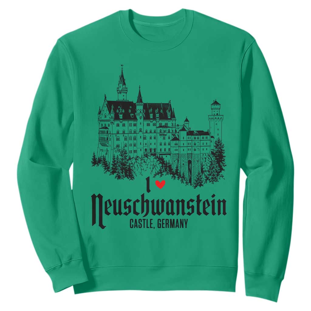 Neuschwanstein Castle Lover Sweatshirt Vintage Bavaria I Love Germany