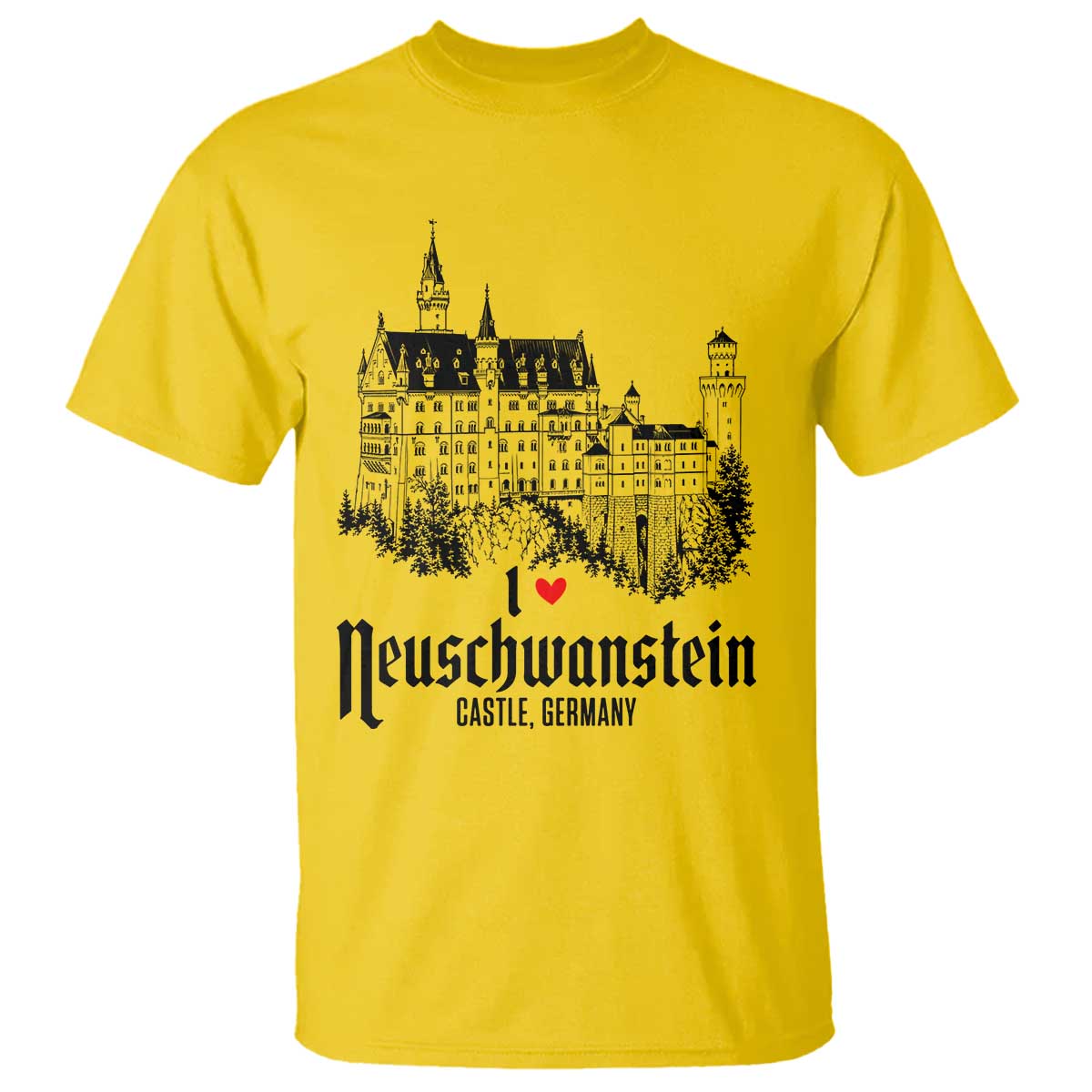 Neuschwanstein Castle Lover T Shirt Vintage Bavaria I Love Germany