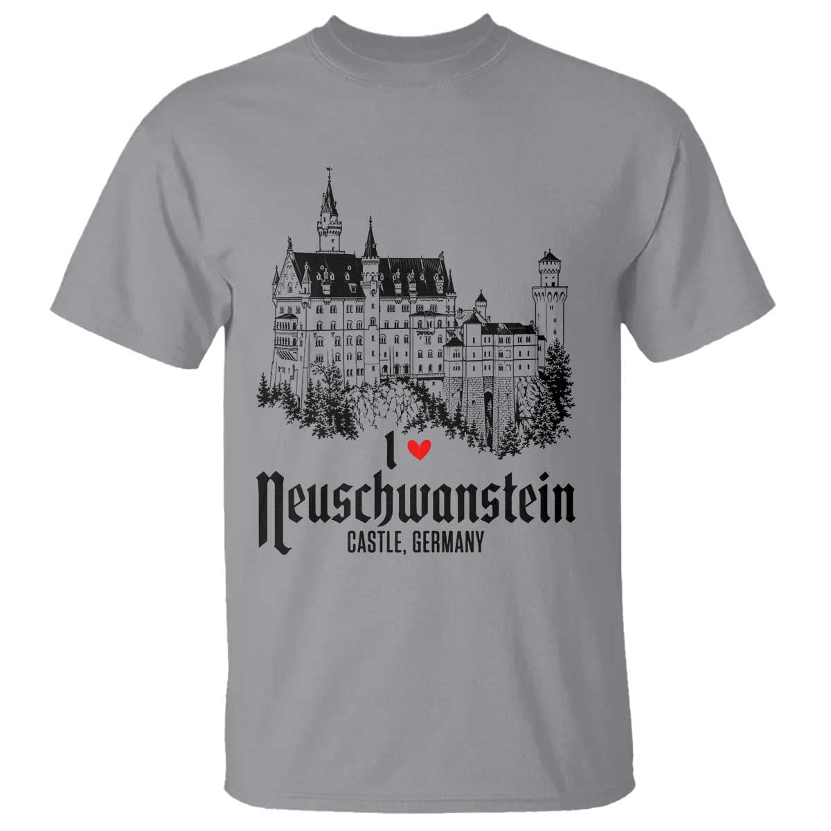 Neuschwanstein Castle Lover T Shirt Vintage Bavaria I Love Germany