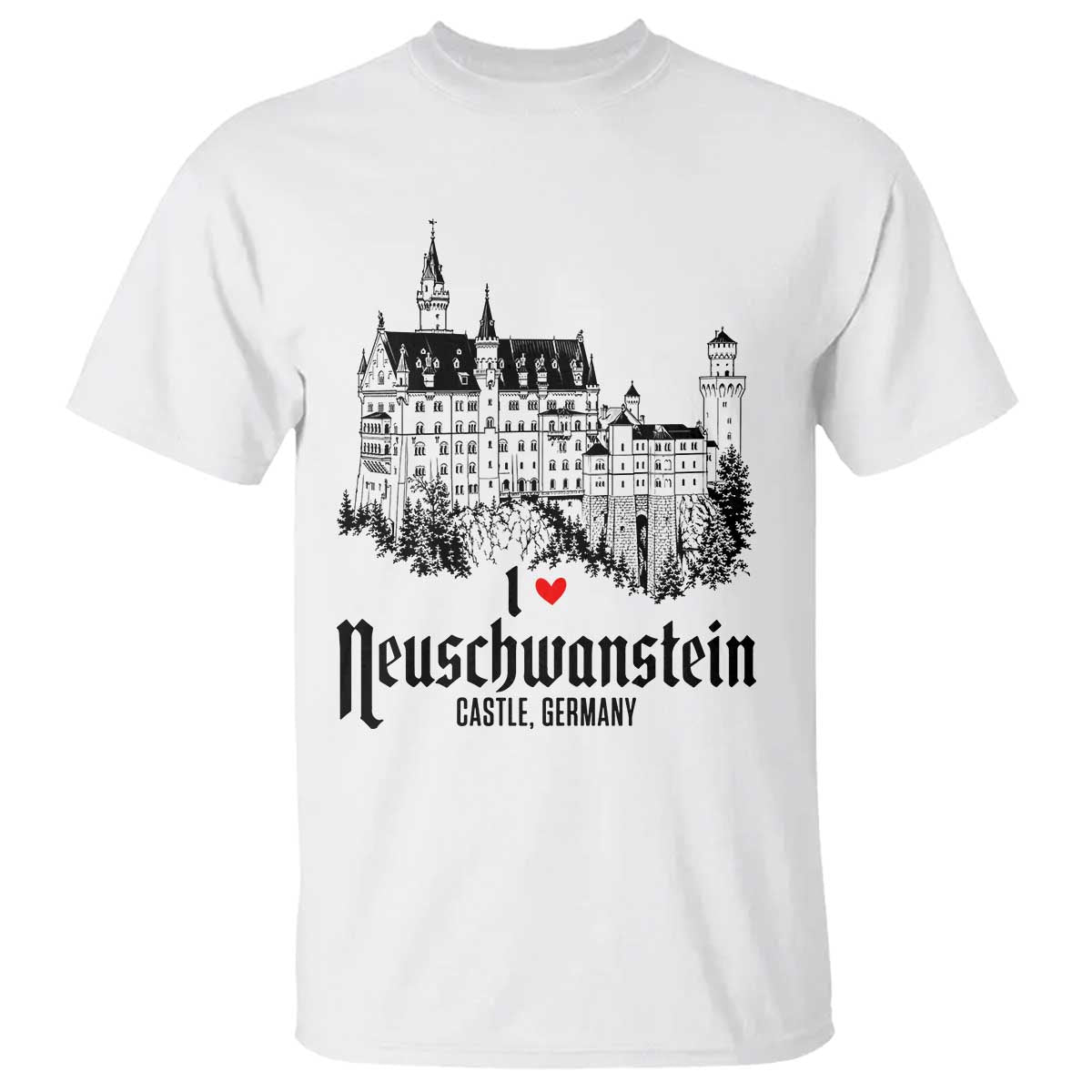 Neuschwanstein Castle Lover T Shirt Vintage Bavaria I Love Germany