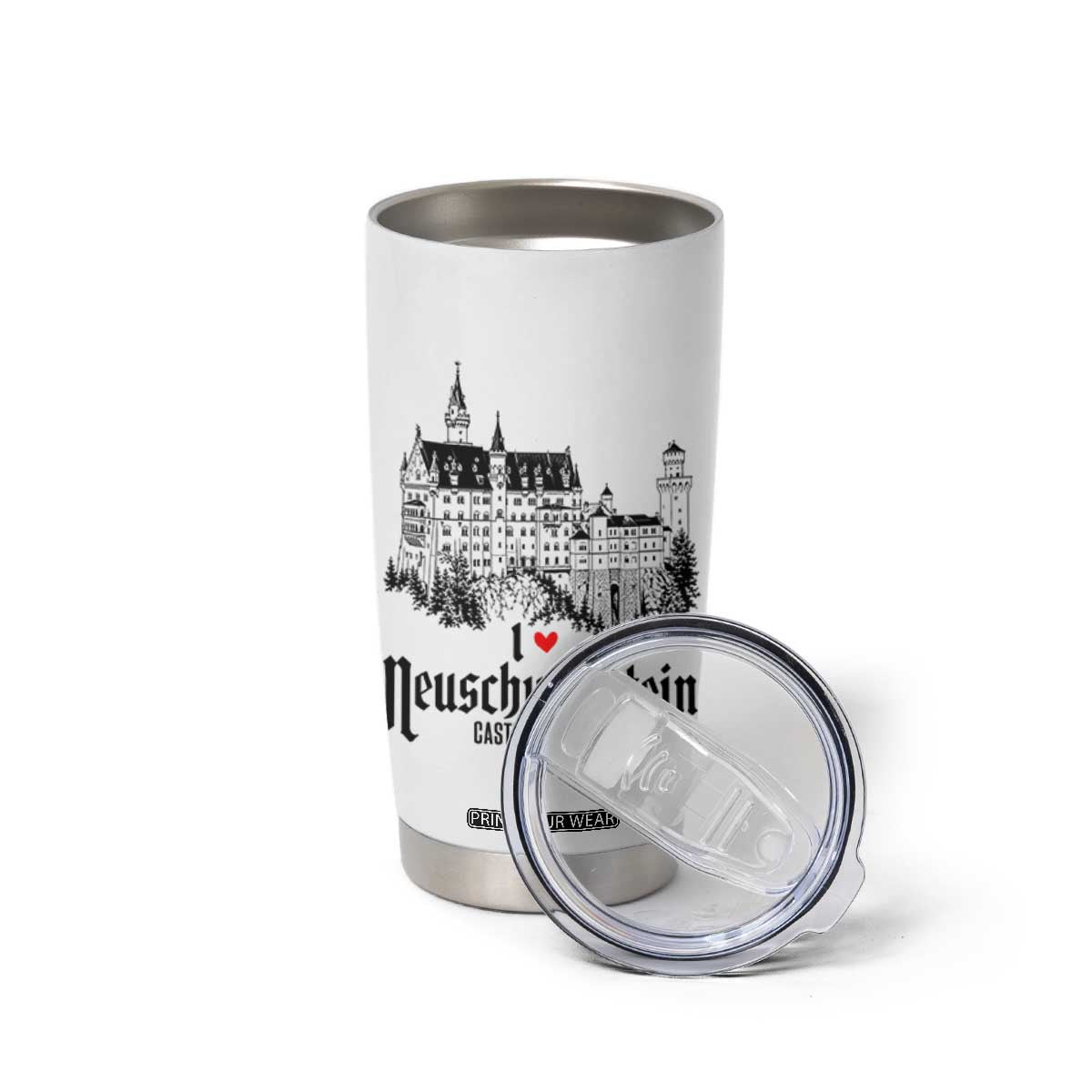 Neuschwanstein Castle Lover Tumbler Cup Vintage Bavaria I Love Germany