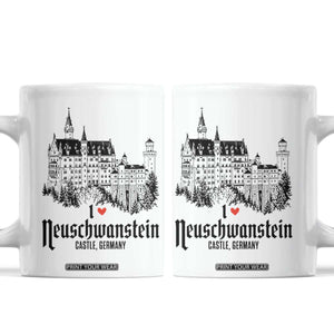 Neuschwanstein Castle Lover Coffee Mug Vintage Bavaria I Love Germany