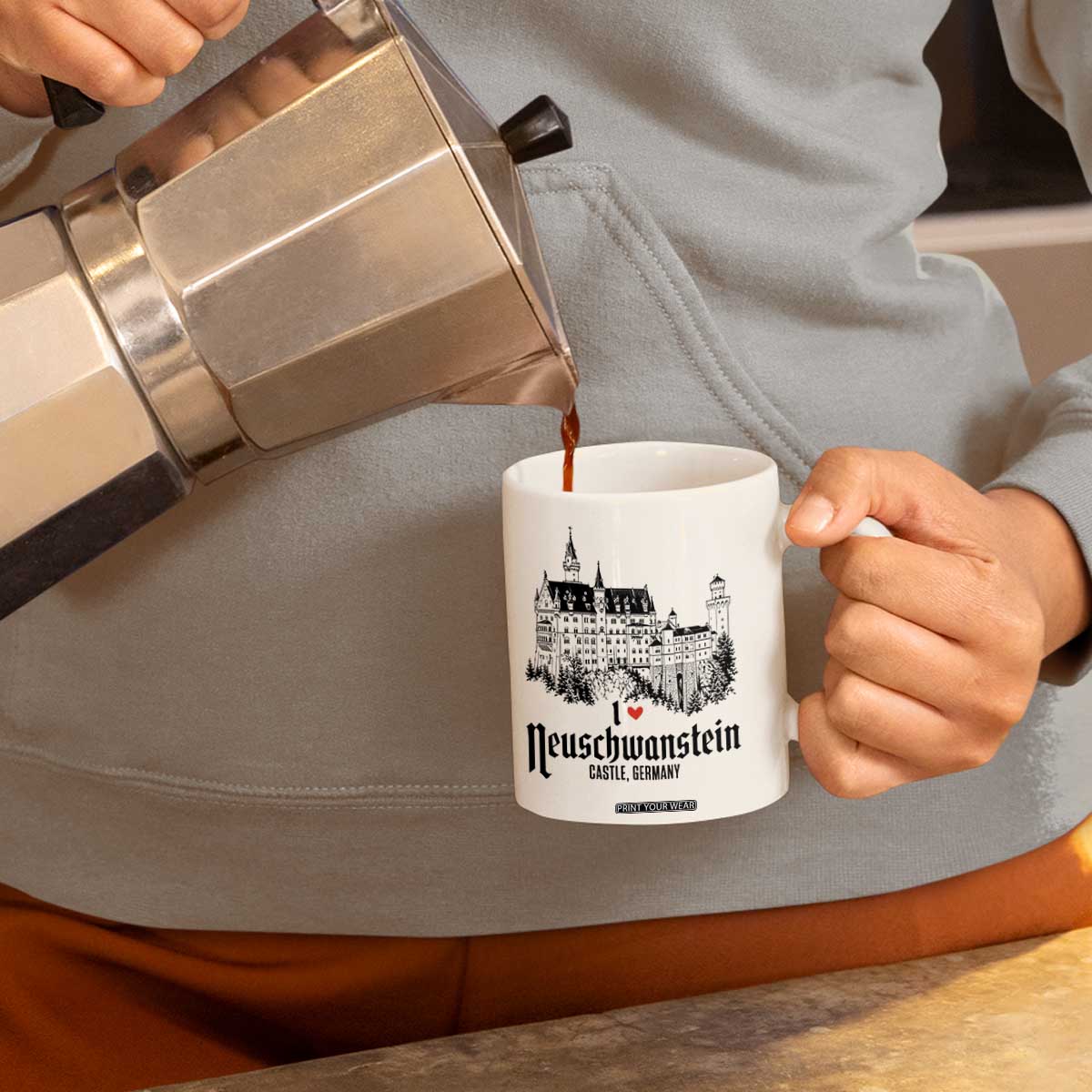 Neuschwanstein Castle Lover Coffee Mug Vintage Bavaria I Love Germany
