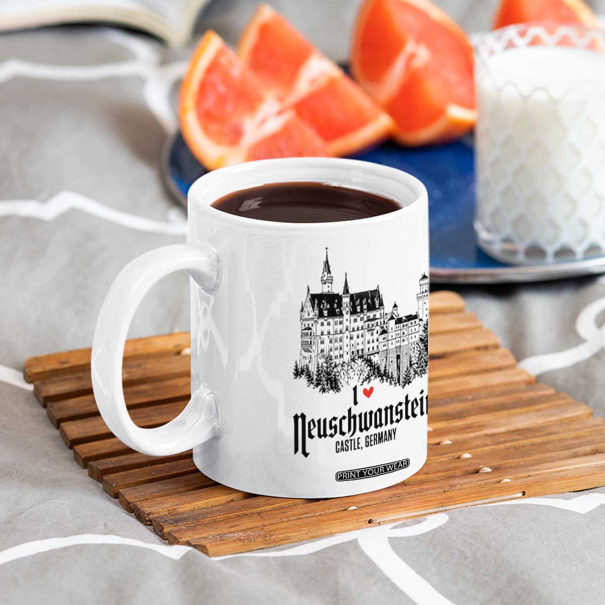 Neuschwanstein Castle Lover Coffee Mug Vintage Bavaria I Love Germany