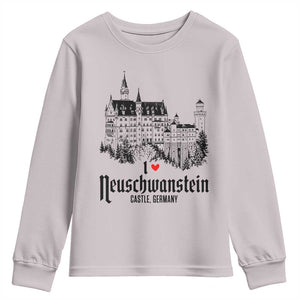 Neuschwanstein Castle Lover Youth Sweatshirt Vintage Bavaria I Love Germany