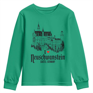 Neuschwanstein Castle Lover Youth Sweatshirt Vintage Bavaria I Love Germany