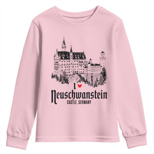 Neuschwanstein Castle Lover Youth Sweatshirt Vintage Bavaria I Love Germany