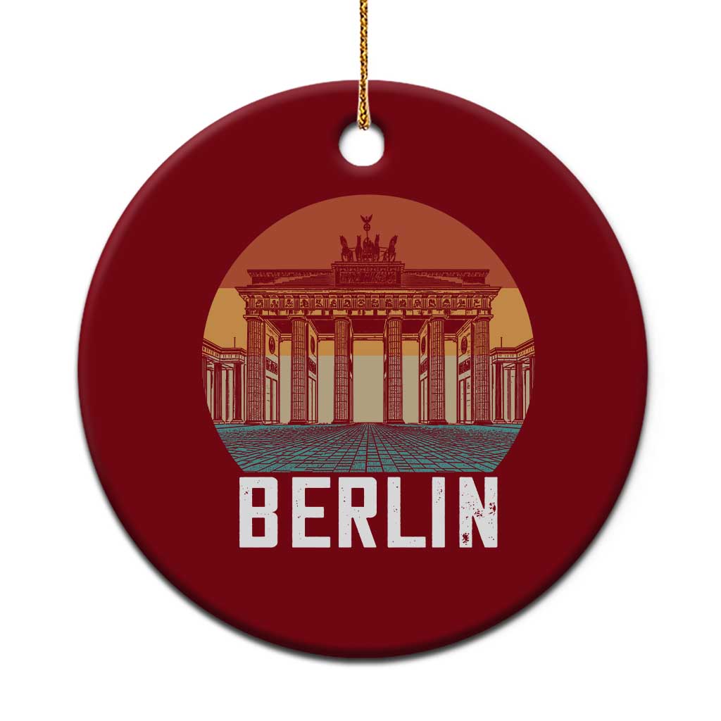 Berlin Germany Vintage Travel Brandenburg Gate European Vacation Souvenir Ceramic Ornament