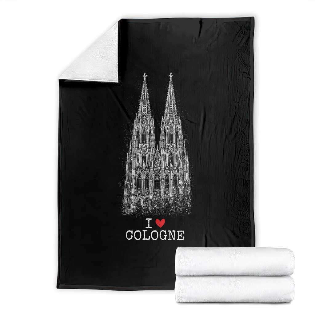 Cologne Cathedral Lover Vintage Köln German Skyline Throw Blanket