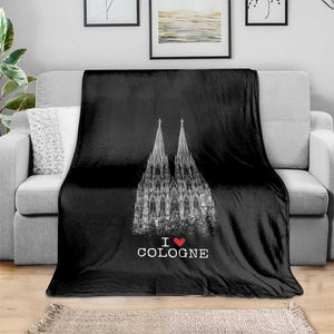 Cologne Cathedral Lover Vintage Köln German Skyline Throw Blanket