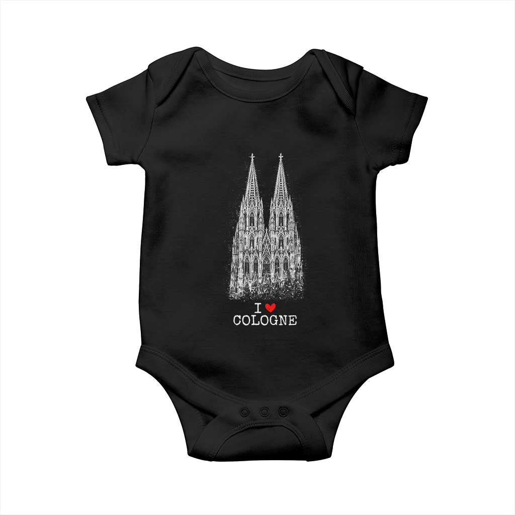 Cologne Cathedral Lover Vintage Köln German Skyline Baby Onesie