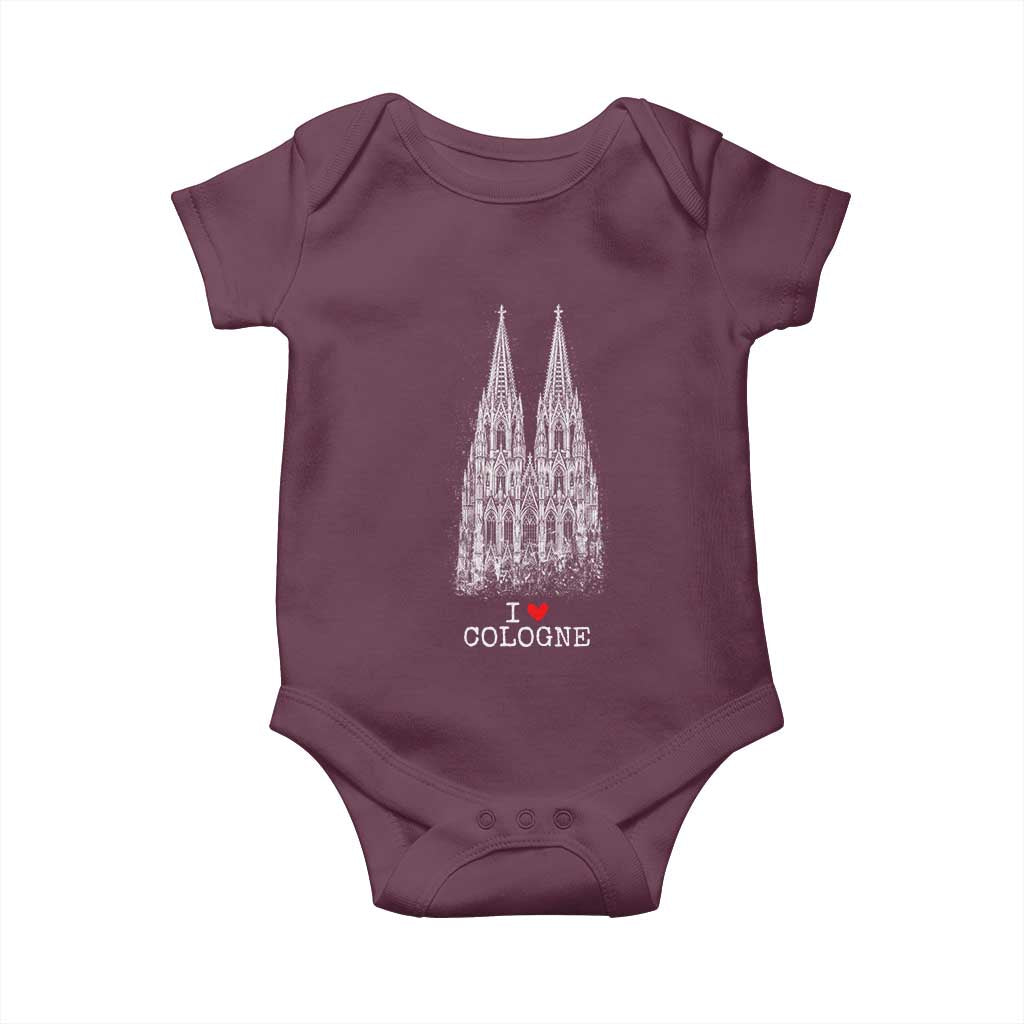 Cologne Cathedral Lover Vintage Köln German Skyline Baby Onesie