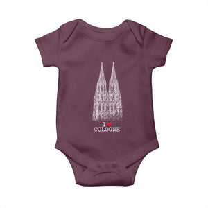 Cologne Cathedral Lover Vintage Köln German Skyline Baby Onesie