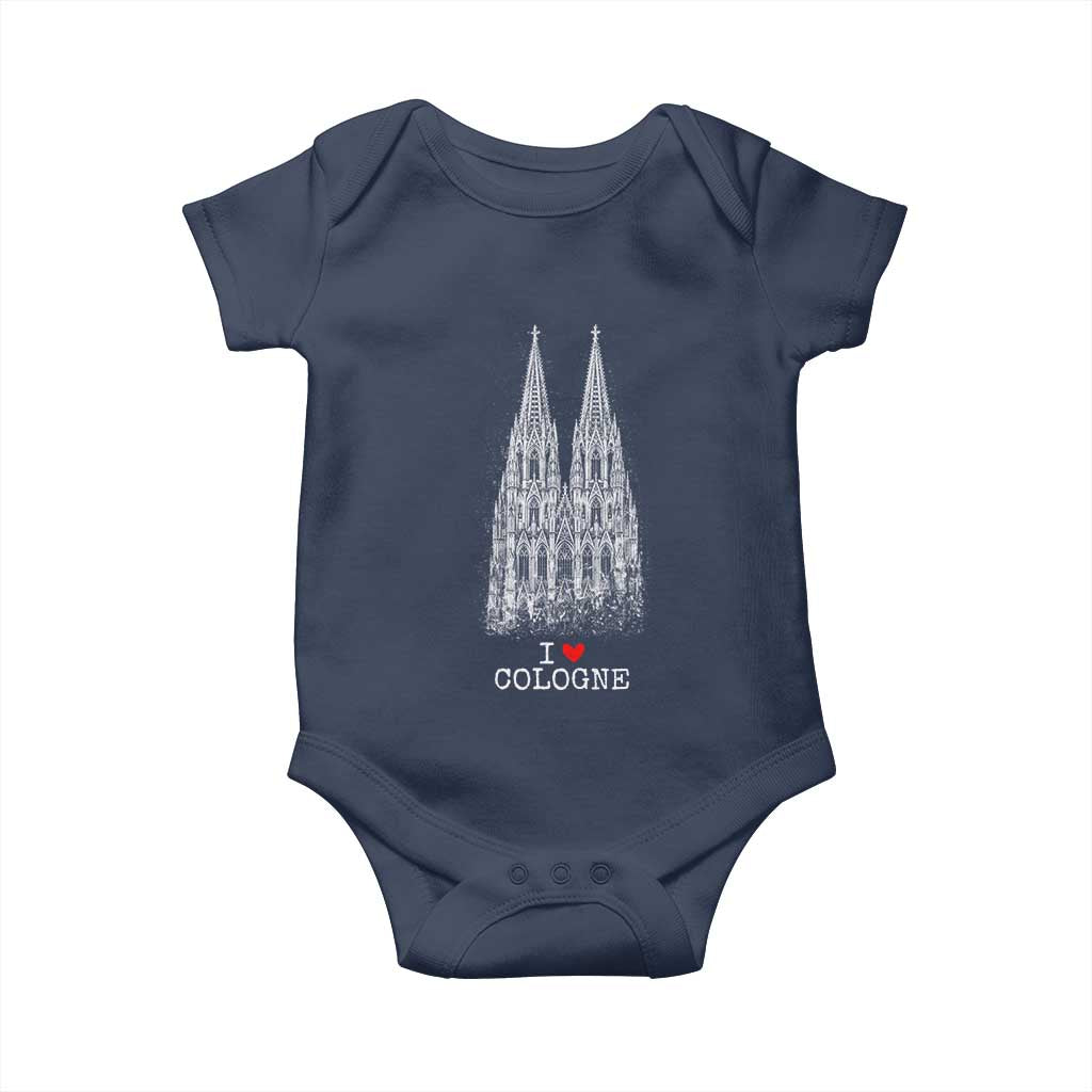 Cologne Cathedral Lover Vintage Köln German Skyline Baby Onesie