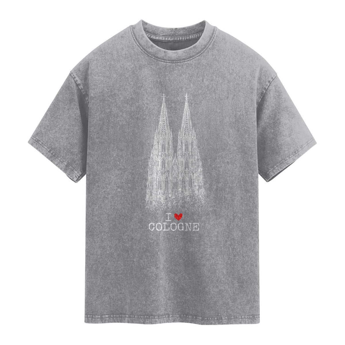 Cologne Cathedral Lover Vintage Köln German Skyline Washed Cotton T-Shirt