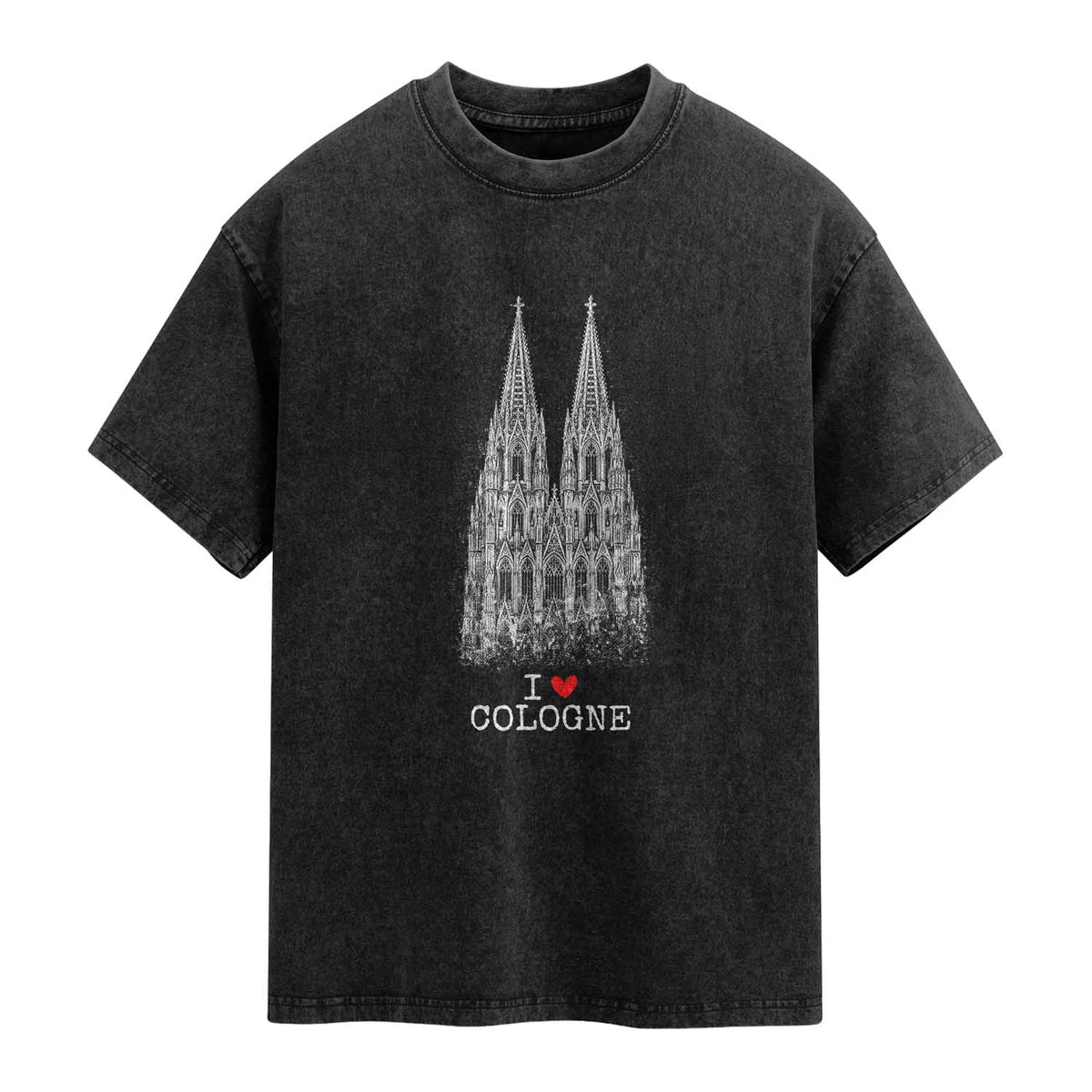 Cologne Cathedral Lover Vintage Köln German Skyline Washed Cotton T-Shirt