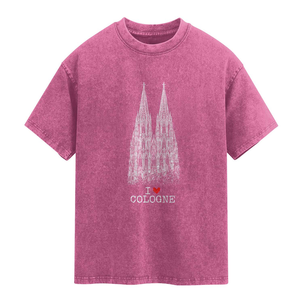 Cologne Cathedral Lover Vintage Köln German Skyline Washed Cotton T-Shirt