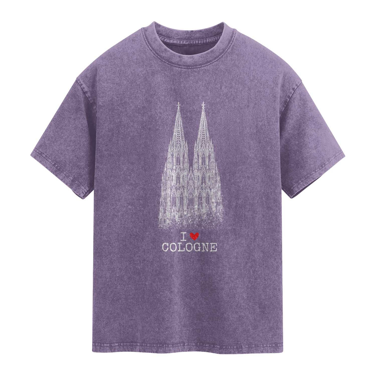 Cologne Cathedral Lover Vintage Köln German Skyline Washed Cotton T-Shirt