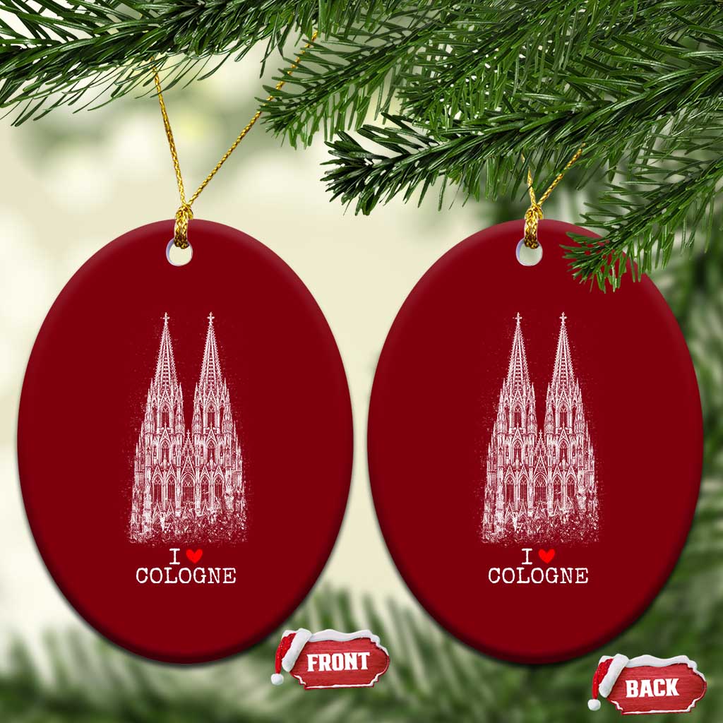 Cologne Cathedral Lover Vintage Köln German Skyline Ceramic Ornament