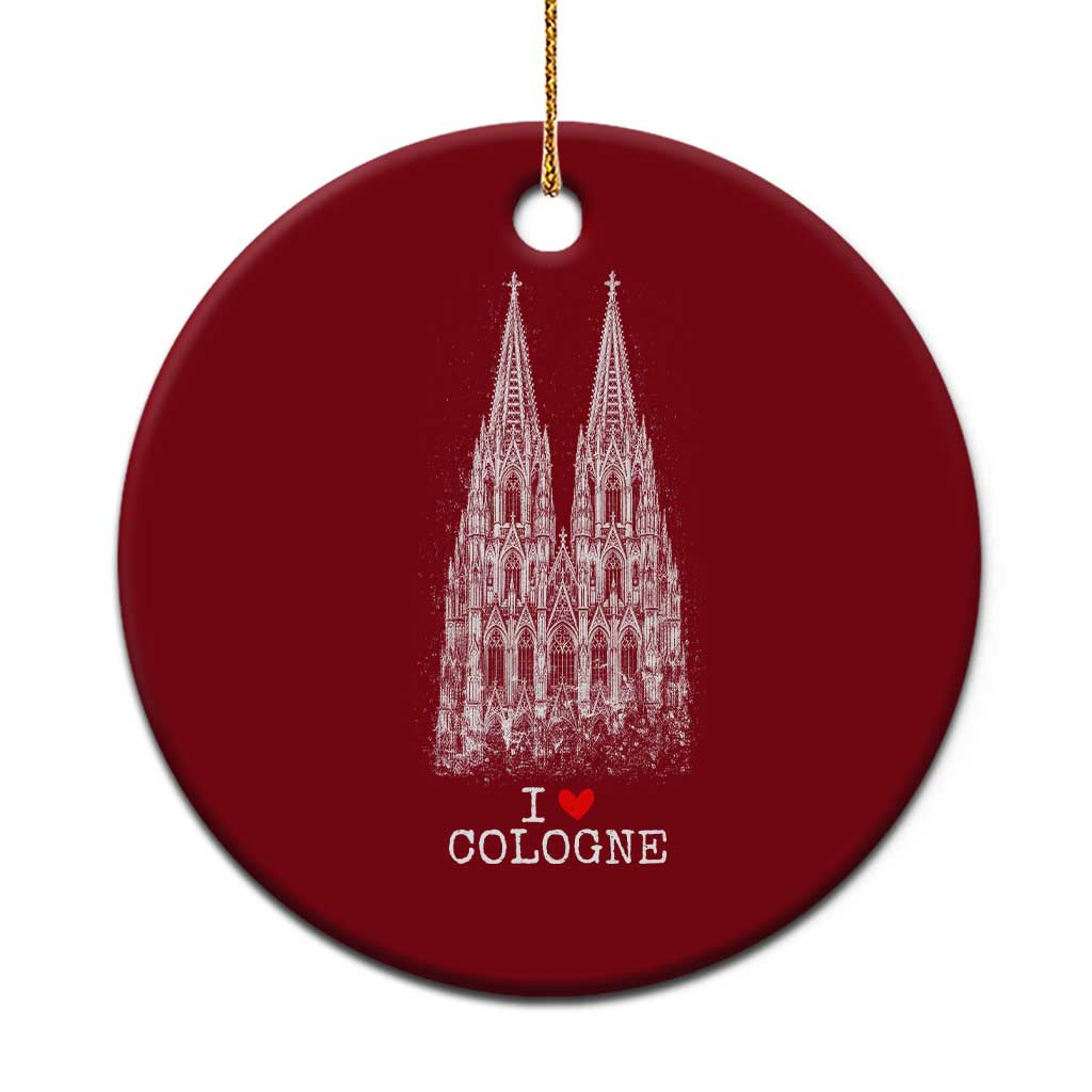 Cologne Cathedral Lover Vintage Köln German Skyline Ceramic Ornament
