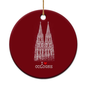 Cologne Cathedral Lover Vintage Köln German Skyline Ceramic Ornament