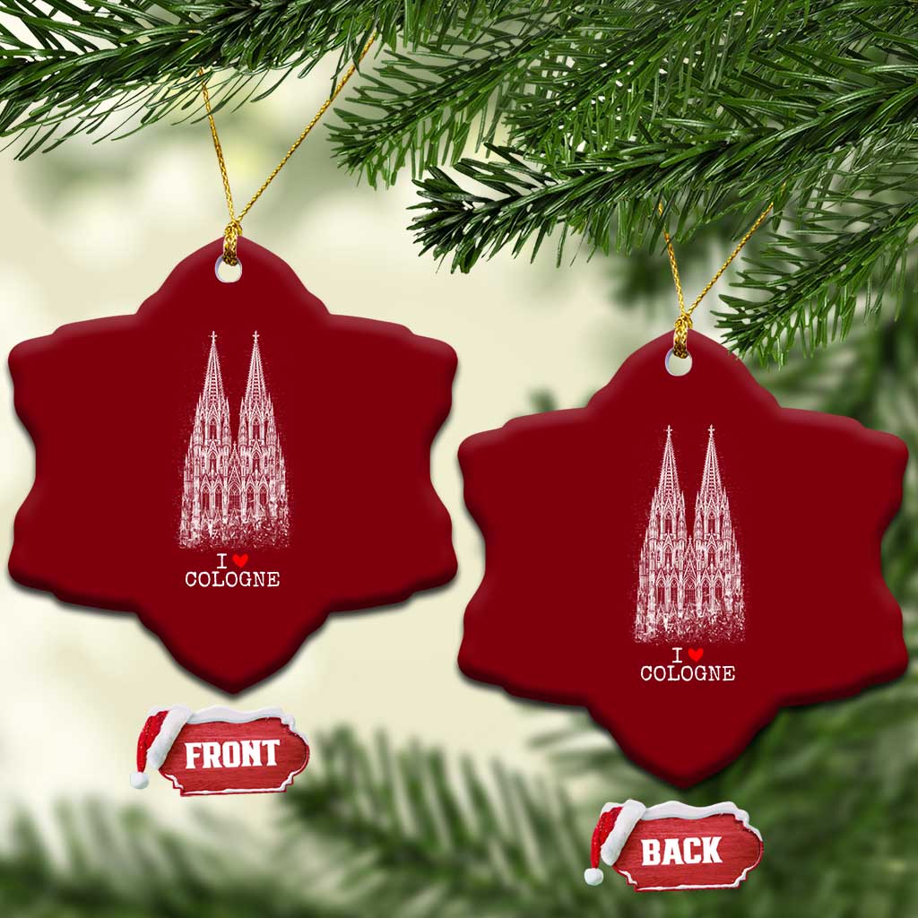 Cologne Cathedral Lover Vintage Köln German Skyline Ceramic Ornament