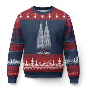 Cologne Cathedral Lover Vintage Köln German Skyline Ugly Christmas Sweater
