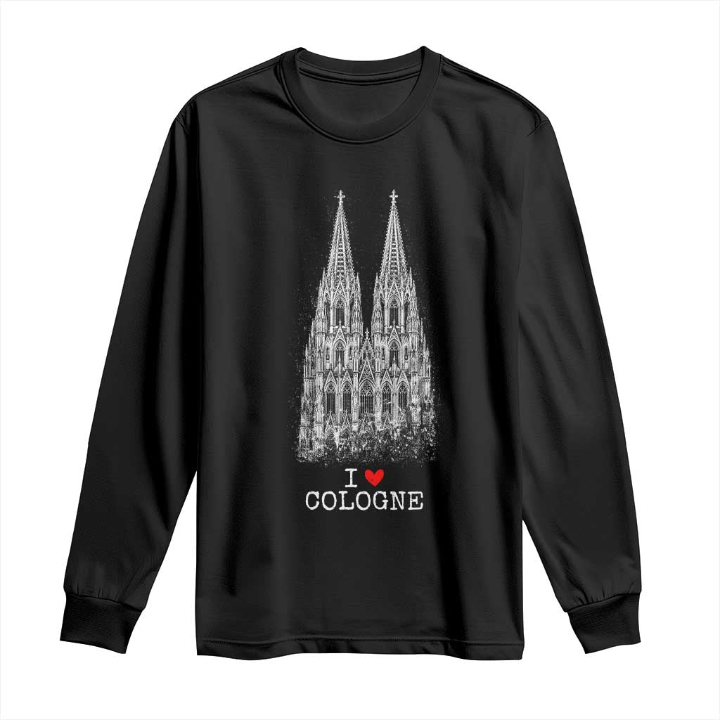 Cologne Cathedral Lover Vintage Köln German Skyline Long Sleeve Shirt