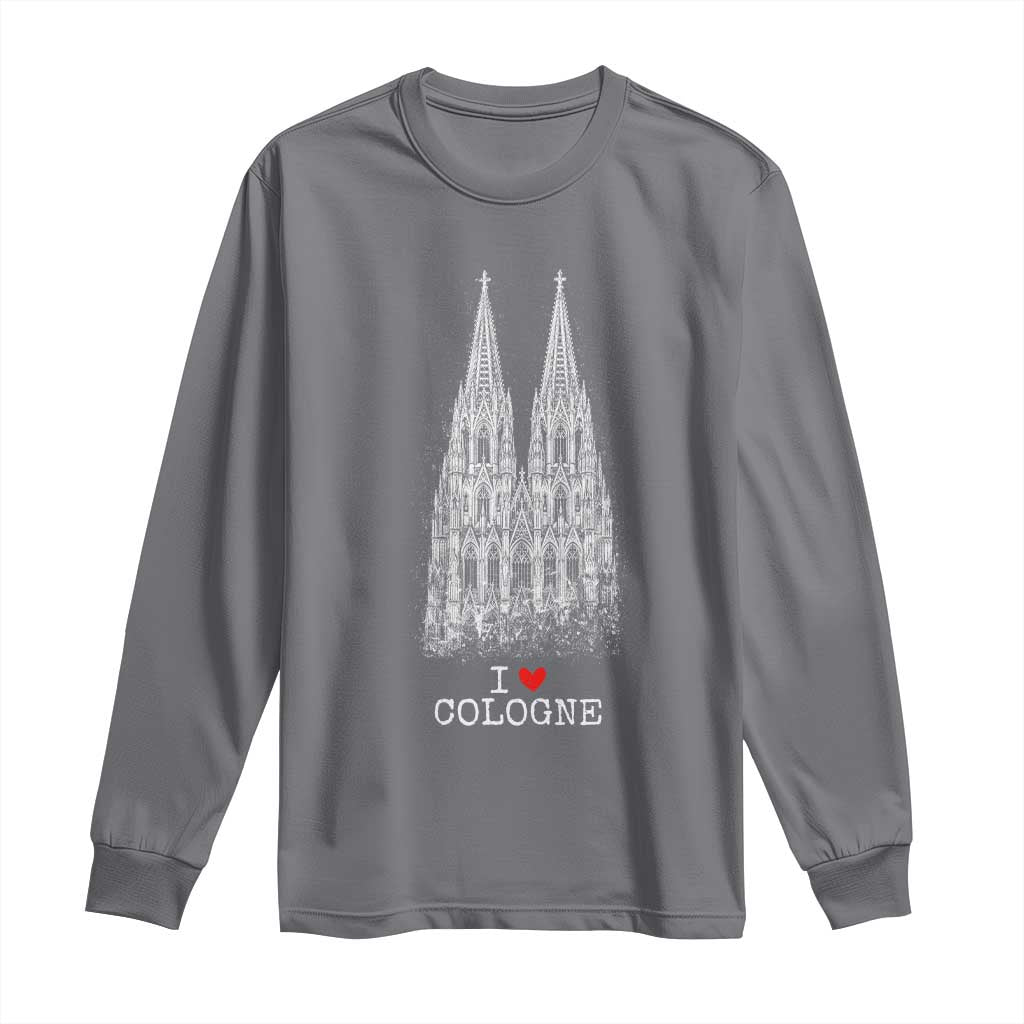 Cologne Cathedral Lover Vintage Köln German Skyline Long Sleeve Shirt