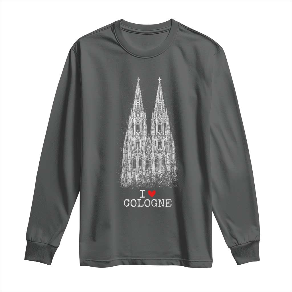 Cologne Cathedral Lover Vintage Köln German Skyline Long Sleeve Shirt
