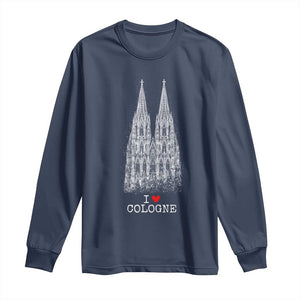Cologne Cathedral Lover Vintage Köln German Skyline Long Sleeve Shirt
