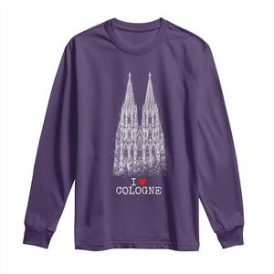 Cologne Cathedral Lover Vintage Köln German Skyline Long Sleeve Shirt