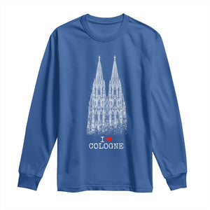 Cologne Cathedral Lover Vintage Köln German Skyline Long Sleeve Shirt