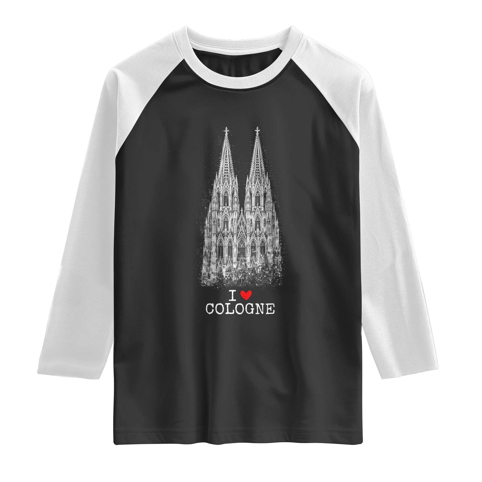 Cologne Cathedral Lover Vintage Köln German Skyline Raglan Shirt