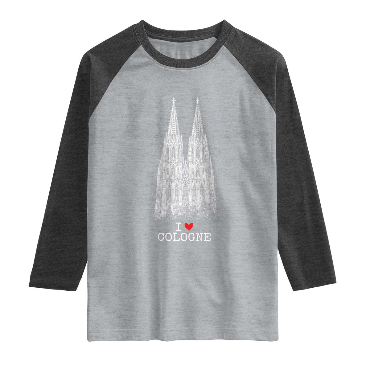 Cologne Cathedral Lover Vintage Köln German Skyline Raglan Shirt