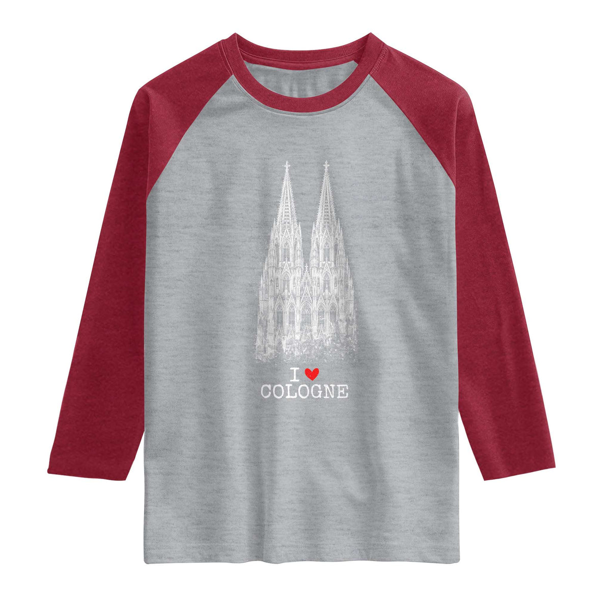 Cologne Cathedral Lover Vintage Köln German Skyline Raglan Shirt