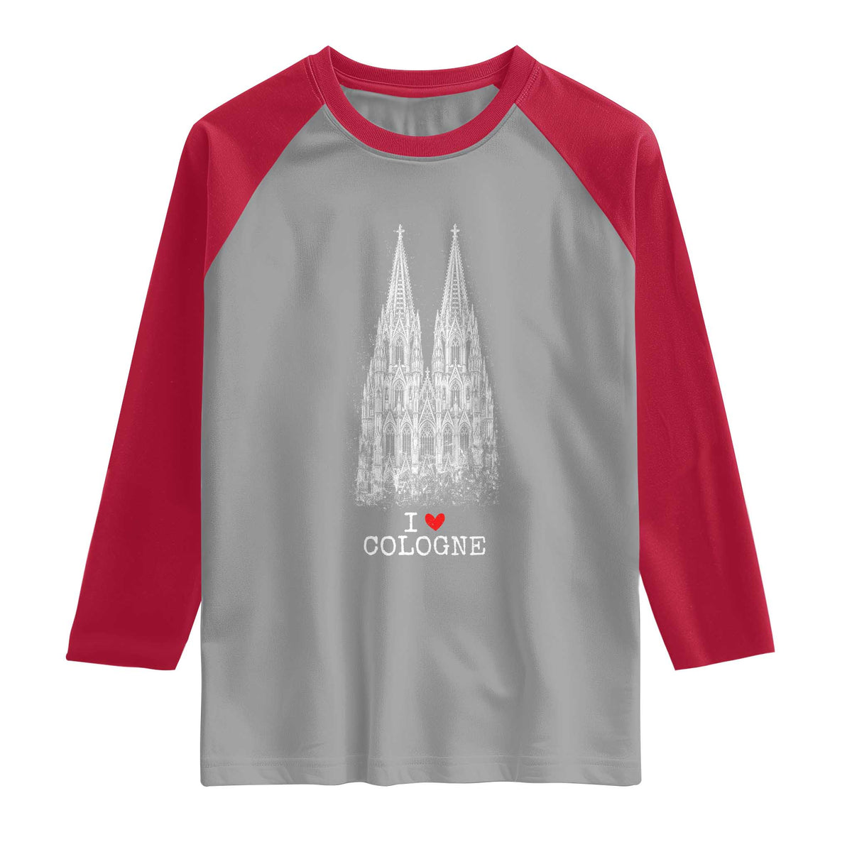 Cologne Cathedral Lover Vintage Köln German Skyline Raglan Shirt