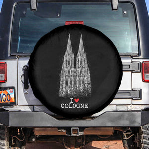 Cologne Cathedral Lover Vintage Köln German Skyline Spare Tire Cover