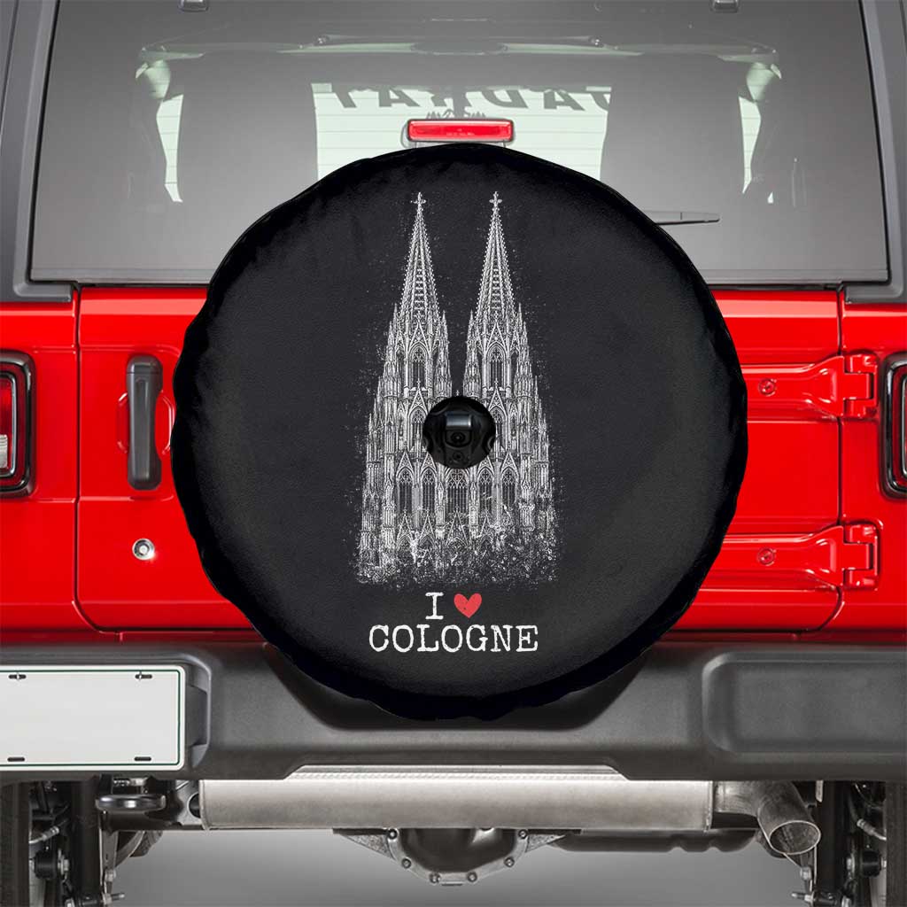 Cologne Cathedral Lover Vintage Köln German Skyline Spare Tire Cover
